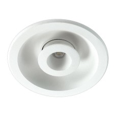 357351 NT17 080 белый Встраиваемый светильник IP20 LED 3000K 5W+5W 85-265V GESSO