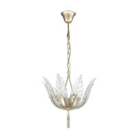 4838/4 HALL ODL21 339 золотистый/стекло/металл.цепочки Люстра E14 4*40W FLOWERI