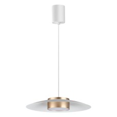 358895 OVER NT22 белый/золото Светильник накладной светодиодный, провод 2м IP20 LED 4000К 18W 220-240V PILZ