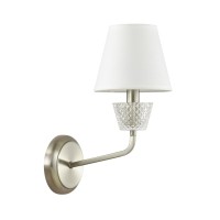 4433/1W LN20 225 никель, белый, стеклянный декор Бра E14 1*40W 220V ABIGAIL 4433/1W LN20 225 никель, белый, стеклянный декор Бра E14 1*40W 220V ABIGAIL