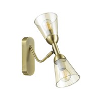 4428/2W LN20 150 античная латунь, стекло Бра E14 2*40W 220V GINGER 4428/2W LN20 150 античная латунь, стекло Бра E14 2*40W 220V GINGER