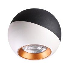 358156 NT19 024 черный/белый/золото Накладной светильник IP20 LED 4000K 6W 220V BALL