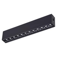 358097 NT19 008 черный Светильник Троффер IP20 LED 4000K 12W 24V RATIO