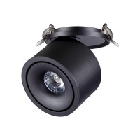 358775 SPOT NT21 199 черный Светильник встраиваемый светодиодный IP20 LED 15W 4000K 1300Лм 100-265V GRODA