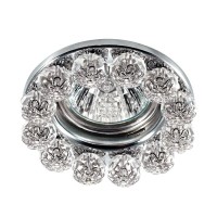 370225 NT16 123 хром Встраиваемый декоративный светильник IP20 GX5.3 50W 12V MALINY