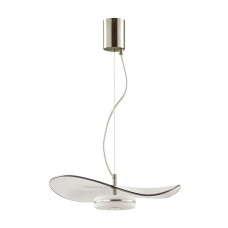 4858/13L L-VISION ODL_EX21 никель/дымчатый/стекло Подвес LED 1*13W 4000K FLUENT