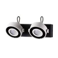 3490/2W ODL18 145 белый с черным Настенный светильник IP20 GU10 2*50W 220V SATELIUM