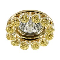 370226 NT16 123 золото Встраиваемый декоративный светильник IP20 GX5.3 50W 12V MALINY