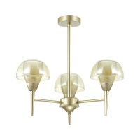 4446/3C LN20 156 матовое золото, стекло Люстра потолочная E14 3*40W 220V LIZBETH