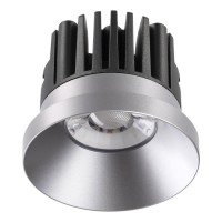 357587 NT18 088 серебро Встраиваемый светильник IP44 LED 3000K 10W 100-265V METIS