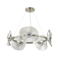 4858/48L L-VISION ODL_EX21 никель/дымчатый/стекло Люстра LED 1*48W 4000K FLUENT