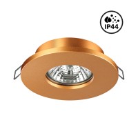 370803 SPOT NT22 матовое золото Светильник встраиваемый влагозащищенный IP44 GU10 50W 220V AQUA