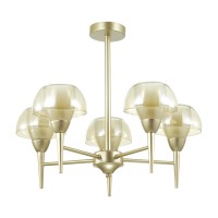 4446/5C LN20 156 матовое золото, стекло Люстра потолочная E14 5*40W 220V LIZBETH