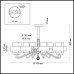 3705/8C LN18 175 матовый золотой Люстра потолочная E14 8*40W 220V DREW