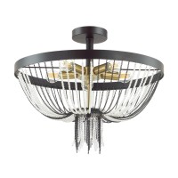 4560/5C LOFTI LN21 черный, латунь Люстра потолочная E14 5*40W 220V ELVIS