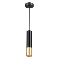 3876/1L ODL19 215 черный с золотом Подвесной светильник GU10 1*50W 220V KIKO