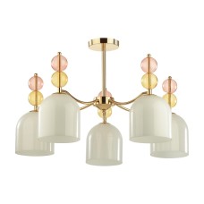 4589/5C MODERNI LN22 127 золотой Люстра потолочная E27 5*40W 220V GILLIAN