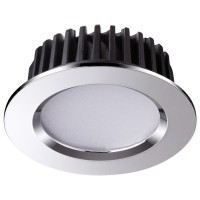 357908 NT19 090 хром Встраиваемый светильник IP44 LED 4000K 10W 100-265V DRUM