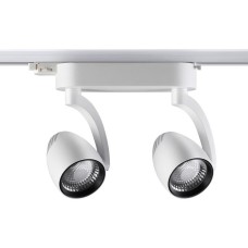 357869 NT18 057 белый/черный Трековый светильник IP20 LED 3000К 2*24W 220-240V ZEUS