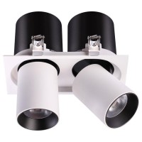 358083 NT19 044 белый/черный Встраиваемый светильник IP20 LED 3000К 24W 220V LANZA