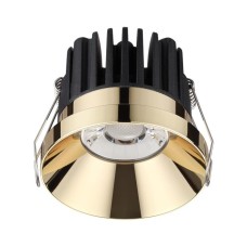 357909 NT19 088 золото Светильник встраиваемый IP44 LED 3000К 10W 100-265V METIS