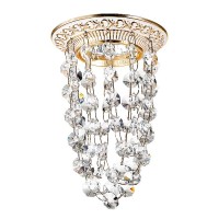 369991 NT15 116 белый/золото/хрусталь Встраиваемый светильник IP20 GX5.3 50W 12V GRAPE