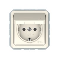 Розетка Vilma SP300, с заземлением и крышкой (IP44), без рамки Розетка Vilma SP300, с заземлением и крышкой (IP44), без рамки