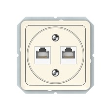 Компьютерная розетка Vilma LX200, двухместная (2ХRJ45 CAT5E UTP), без рамки
