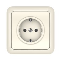 Розетка Vilma LX200, с заземлением и с рамкой