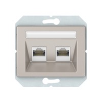 Компьютерная розетка Vilma XP500, двухместная (2ХRJ45 CAT5E UTP), без рамки