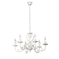 Люстра V1772-0/6, 6хЕ14 макс. 60Вт бело-бежевый матовый с золотом Vitaluce