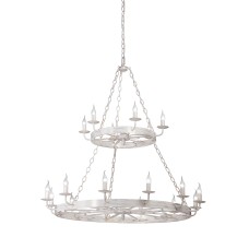 Люстра V1812-0/12+6, 18хЕ27 макс. 60Вт белый с золотом Vitaluce