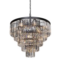 Люстра V1805-1/8+4+4+1, 17хЕ14 макс. 60Вт черный матовый Vitaluce