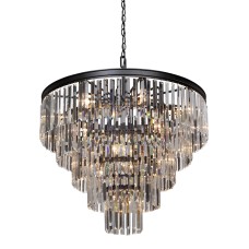 Люстра V1805-1/8+4+4+1, 17хЕ14 макс. 60Вт черный матовый Vitaluce