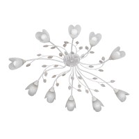 Люстра V3930-0/10PL, 10хЕ14 макс. 40Вт белый матовый Vitaluce