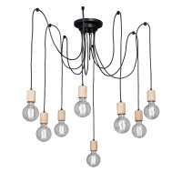 Люстра V4547-1/8PL, 8хЕ27 макс. 40Вт чёрный матовый Vitaluce Люстра V4547-1/8PL, 8хЕ27 макс. 40Вт чёрный матовый Vitaluce