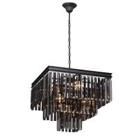 Люстра V5161-1/4+4+1, 9хЕ14 макс. 60Вт черный матовый Vitaluce