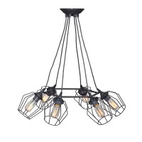 Люстра V4565-1/6S, 6хЕ27 макс. 60Вт чёрный матовый Vitaluce