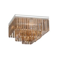 Люстра V5160-0/4+4+1PL, 9хЕ14 макс. 60Вт бело-бежевый матовый Vitaluce