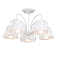 Люстра V3467/5PL, 5хЕ14 макс. 60Вт белый матовый с серебром Vitaluce