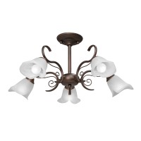 Люстра V3720-8/5PL, 5хЕ14 макс. 60Вт тёмная бронза Vitaluce