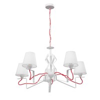 Люстра V4562-0/5, 5хЕ14 макс. 40Вт белый матовый Vitaluce Люстра V4562-0/5, 5хЕ14 макс. 40Вт белый матовый Vitaluce