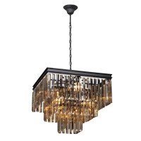 Люстра V5160-1/4+4+1, 9хЕ14 макс. 60Вт черный матовый Vitaluce