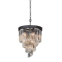 Люстра V5291-1/6+3+1, 10хЕ14 макс. 40Вт черный матовый Vitaluce