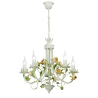 Люстра V1138/5, 5хЕ14 макс. 60Вт бежевый муар с зеленым Vitaluce