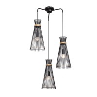 Люстра V4081-1/3S, 3хЕ14 макс. 60Вт чёрный с золотом Vitaluce