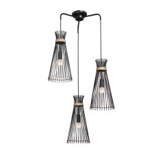 Люстра V4081-1/3S, 3хЕ14 макс. 60Вт чёрный с золотом Vitaluce