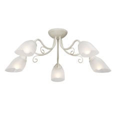 Люстра V3548-3/5PL, 5хЕ14 макс. 40Вт, плафон ПП бежевый муар с золотом Vitaluce