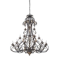 Люстра V1820-1/12+6+3, 21хЕ14 макс. 60Вт чёрный с золотом Vitaluce