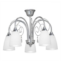 Люстра V3222-9/5PL, 5хЕ14 макс. 40Вт, плафон ПП хром Vitaluce Люстра V3222-9/5PL, 5хЕ14 макс. 40Вт, плафон ПП хром Vitaluce